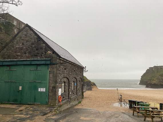 The former station sits on Castle Beach