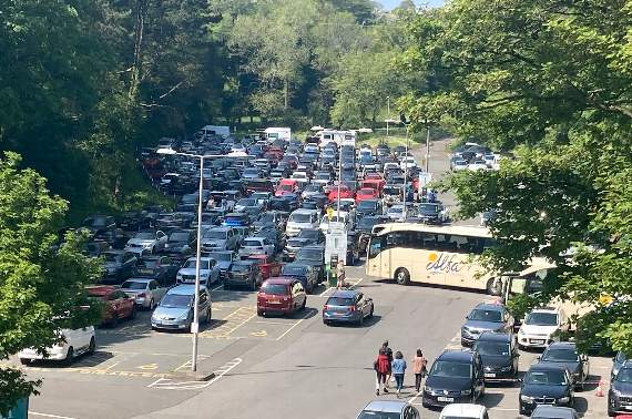 North Beach car park was at capacity by midday on Bank Holiday Monday.
