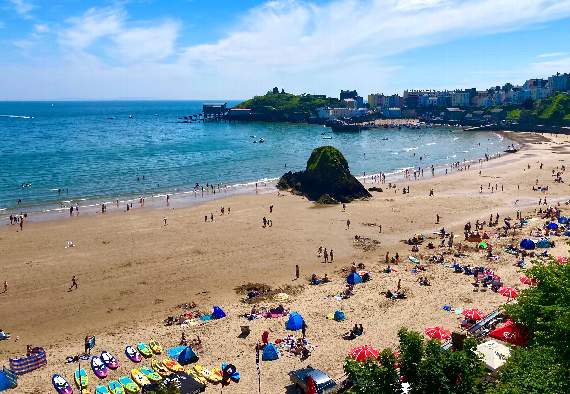 Tenby's North Beach during the recent Bank Holiday weekend (Observer pic)