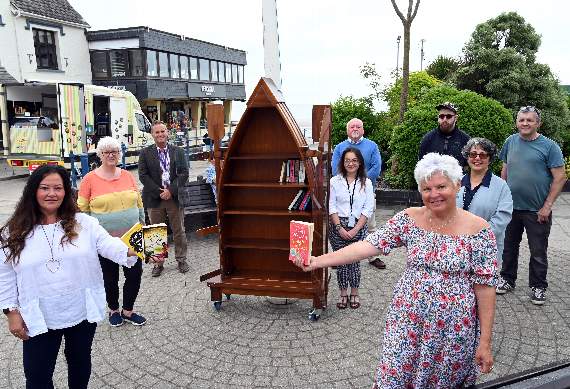It is hoped that the little library could be the beginning of a literary based area on the harbour (Pic. Gareth Davies Photography)