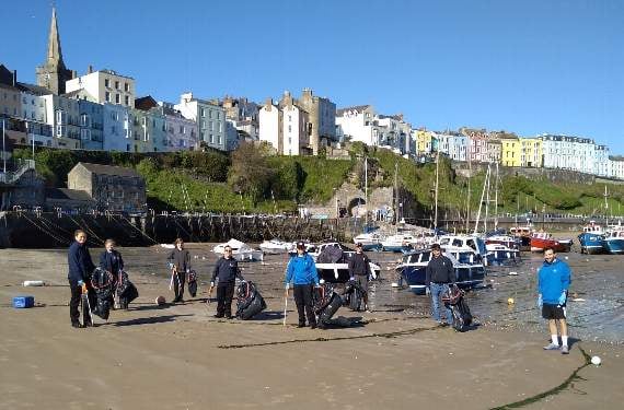 Police cadets conduct Tenby litter picks