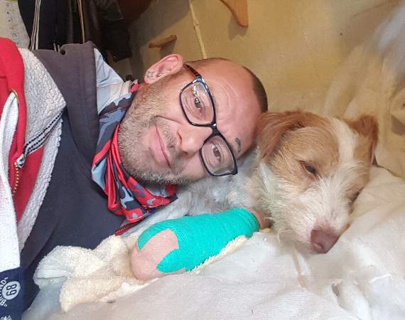 Ben with Bruno who he said he bonded with straight away for life!