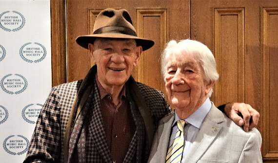 Wyn Calvin pictured with Sir Ian McKellen.
