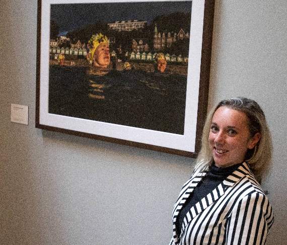 Joann is seen with the image