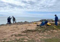 Coastguard teams rescue casualty who had fallen at St Govan's Head