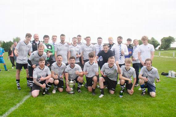 Mitcheldean Reserves with the FJ Pope Cup.