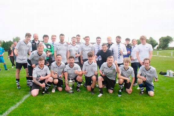 Mitcheldean Reserves with the FJ Pope Cup.