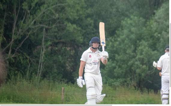 Jonathan Bowdler acknowledges applause after reaching 50,