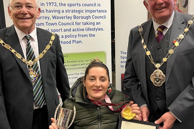 Farnham Sports Personality of the Year Award winner Kylie Grimes