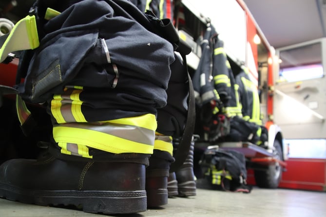 Generic firefighter fireman fire service uniform boots