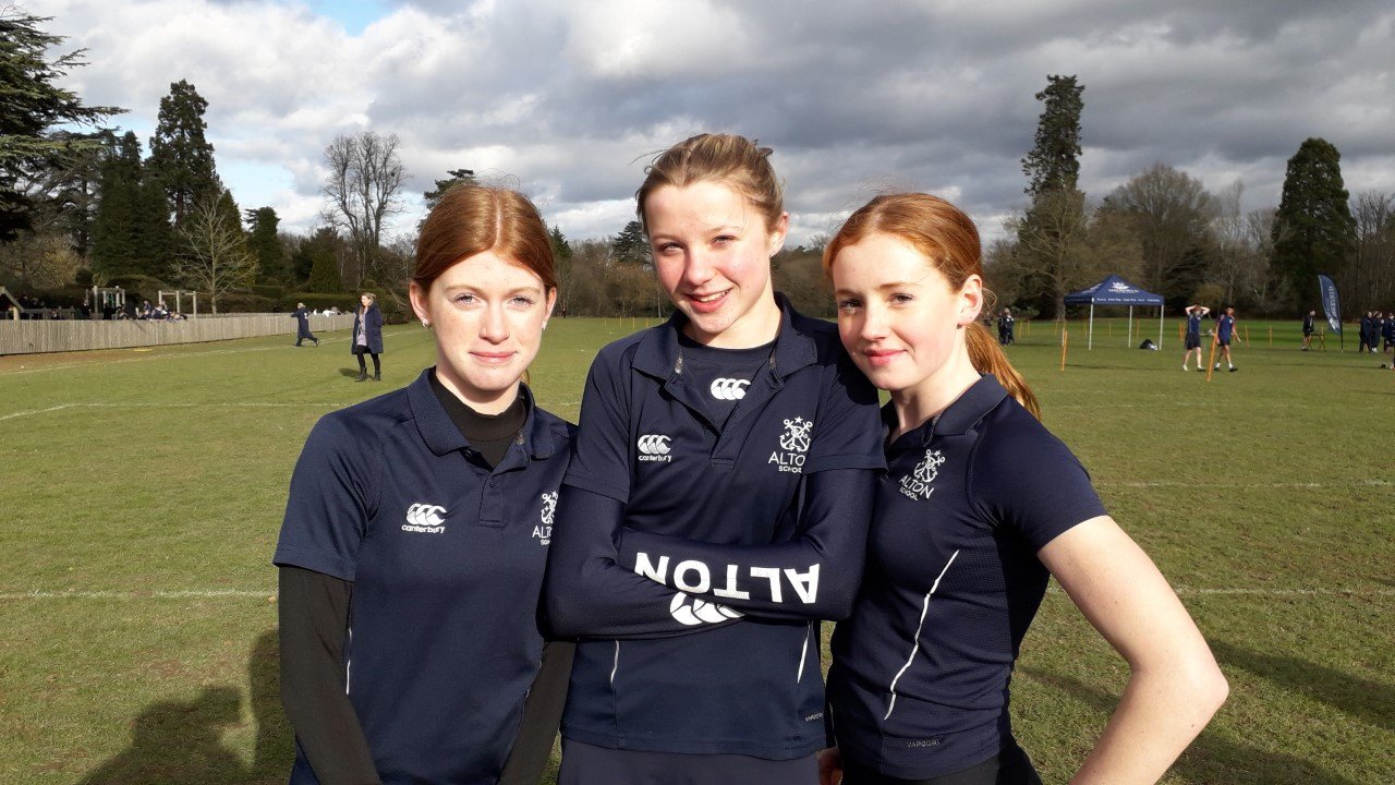 Some of the Alton School athletes taking part in the cross-country championships