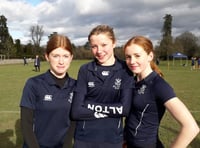 Some of the Alton School athletes taking part in the cross-country championships