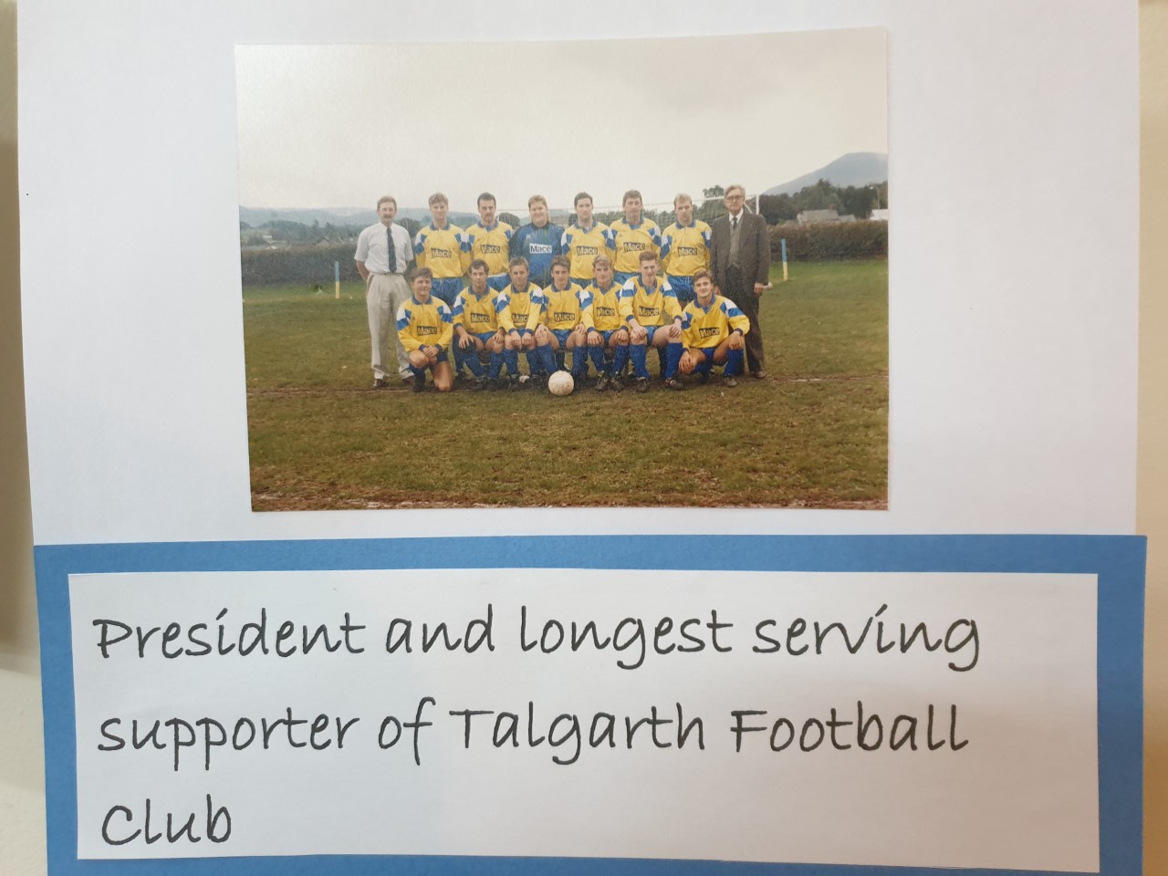 John Gwynne as Talgarth Town President rarely misses a home game at the King George V home ground.