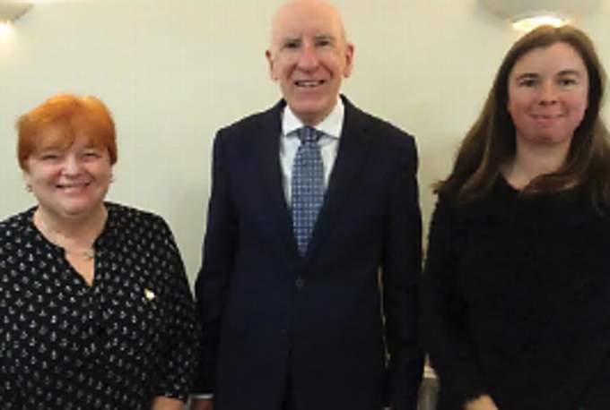 Civic society president Keith Stokes-Smith with chair Ann Jones (left) and vice chair Eloise Rokiliov.