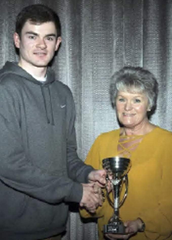 Jamie Barnett wins the Dave Foster trophy for the fastest marathon.