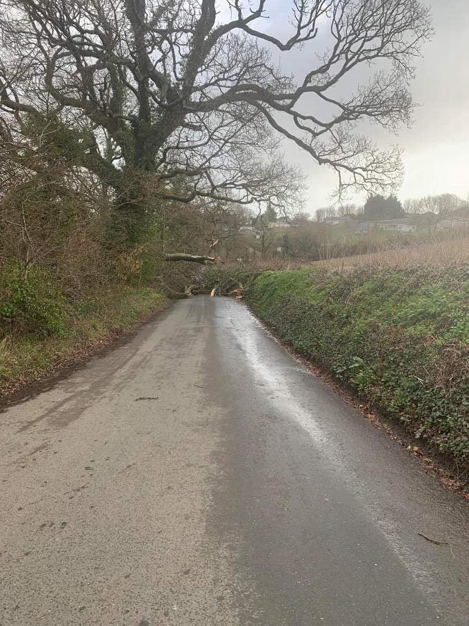 Denbury Road blocked