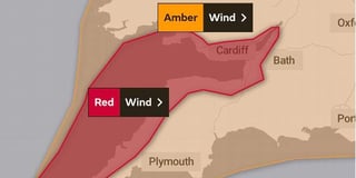 Met Office issues rare Red Weather Warning for parts of Devon and Cornwall as Storm Eunice hits the area tomorrow
