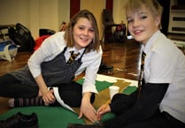 Beautiful Christmas banners decorated QE School in Crediton