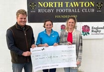 North Tawton RFC presents cheques to FORCE and Hospiscare