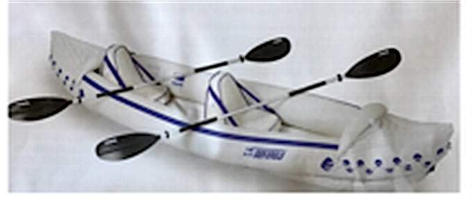 John was last seen paddling up the estuary from Kingsbridge to Salcombe in an inflatable kayak, similar to the one pictured.