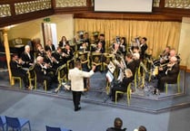 John wished a Happy 90th at Crediton Town Band Concert