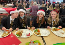 Fantastic Christmas lunch enjoyed at QE School in Crediton