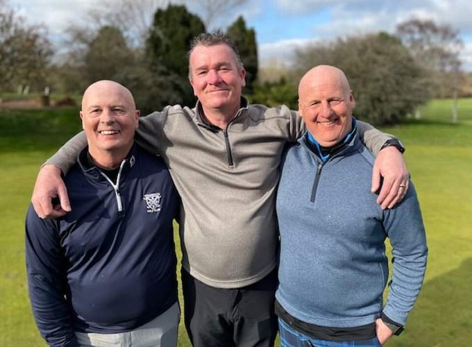 Jeff Boorer, Steve Peake and Chris Boorer  at Downes Crediton Golf Club.