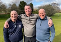 Jeff, Steve and Chris took victory at Downes Crediton Golf Club