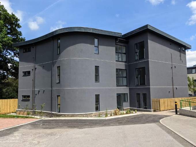 The completed Elmhirst Court apartment building