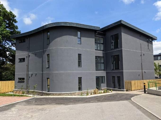 The completed Elmhirst Court apartment building