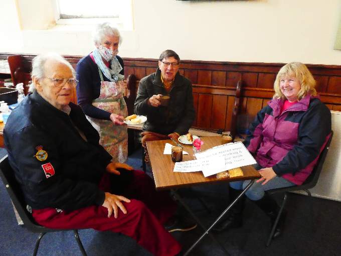 Brenda Fowler serving refreshments to visitors. Photos: David Nunn
