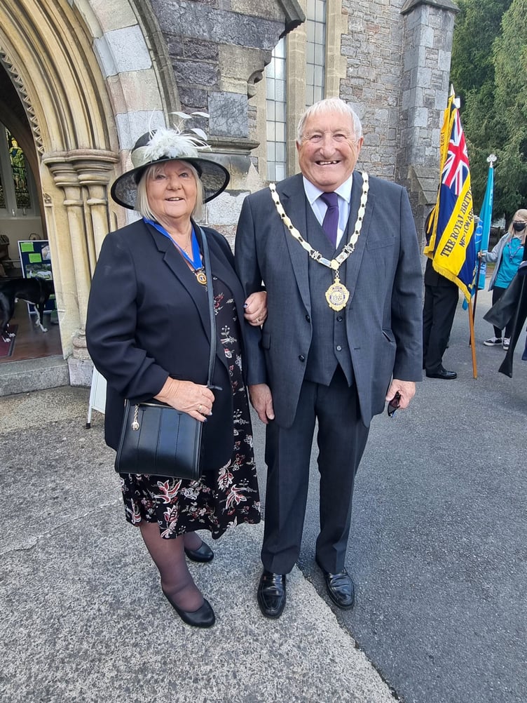 the Civic Service for Newton Abbot Mayor, Cllr Mike Joyce. Pictures. courtesy of Newton Abbot Town Council
