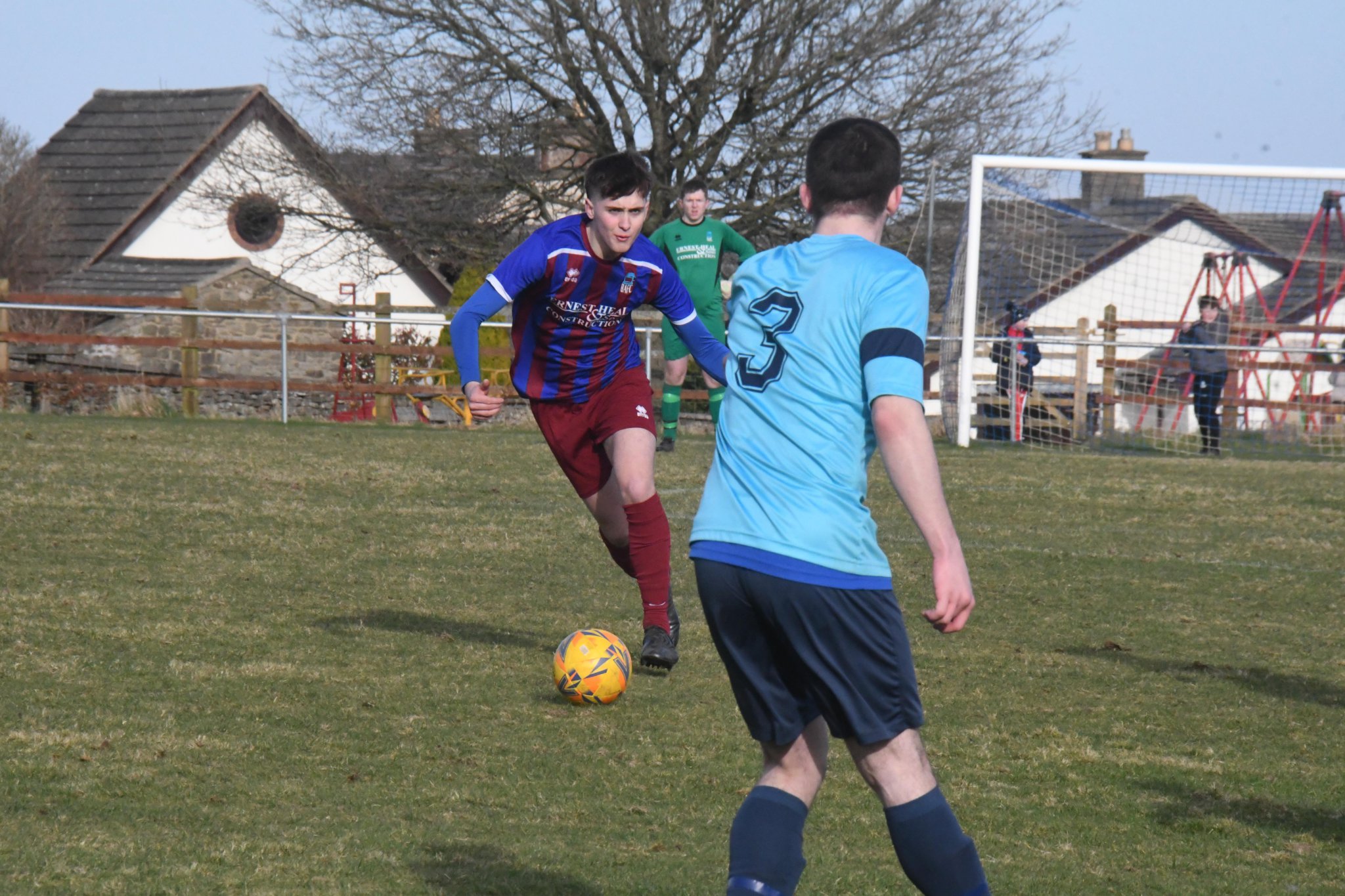 n Ruardean fans celebrate the goal that sealed the victory.