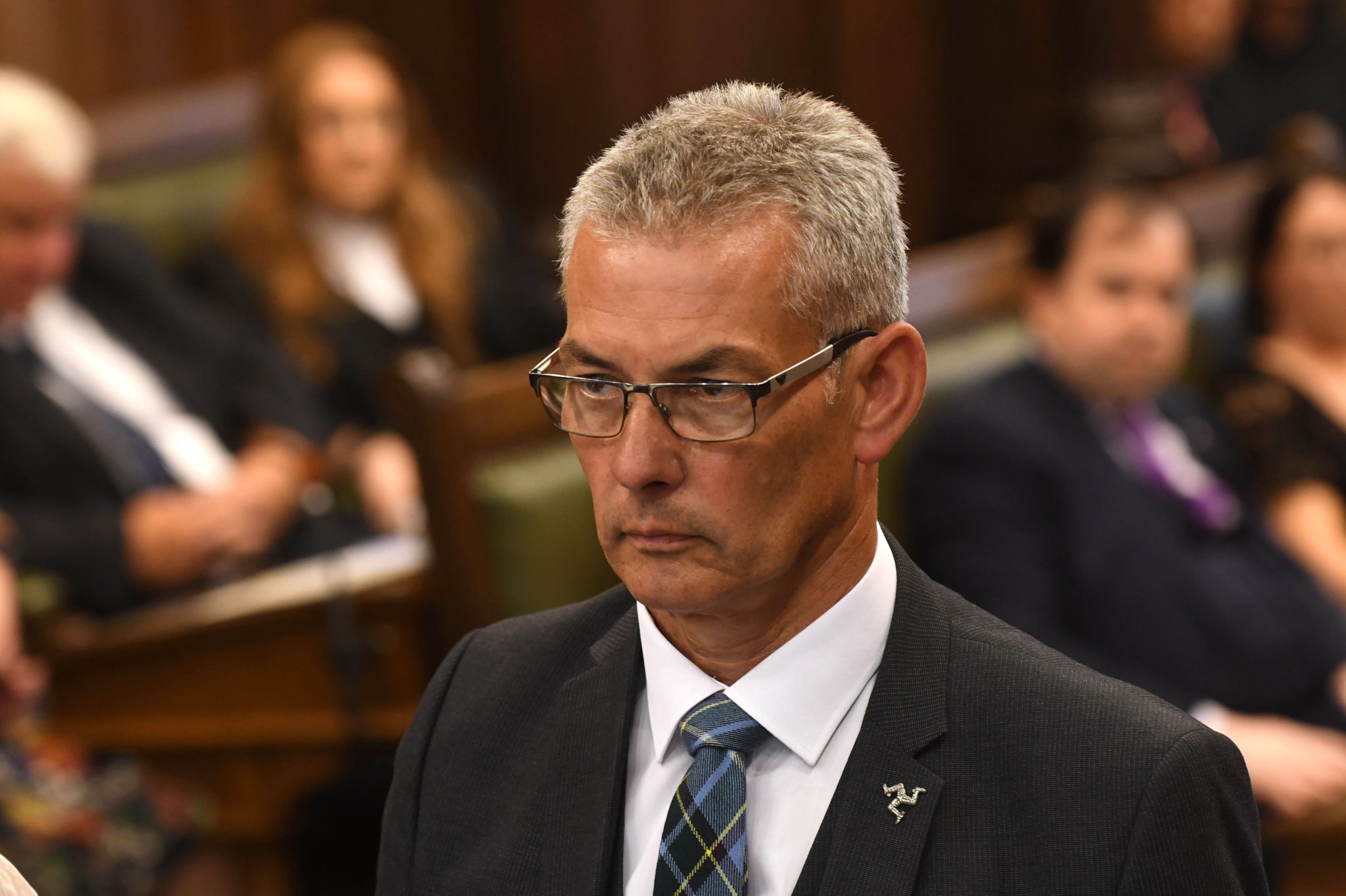 MHKs are sworn in during the first sitting of the new administration following the 2021 general election - Tim Crookall