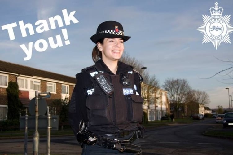 Surrey Police has thanked the public for sharing its missing person appeal