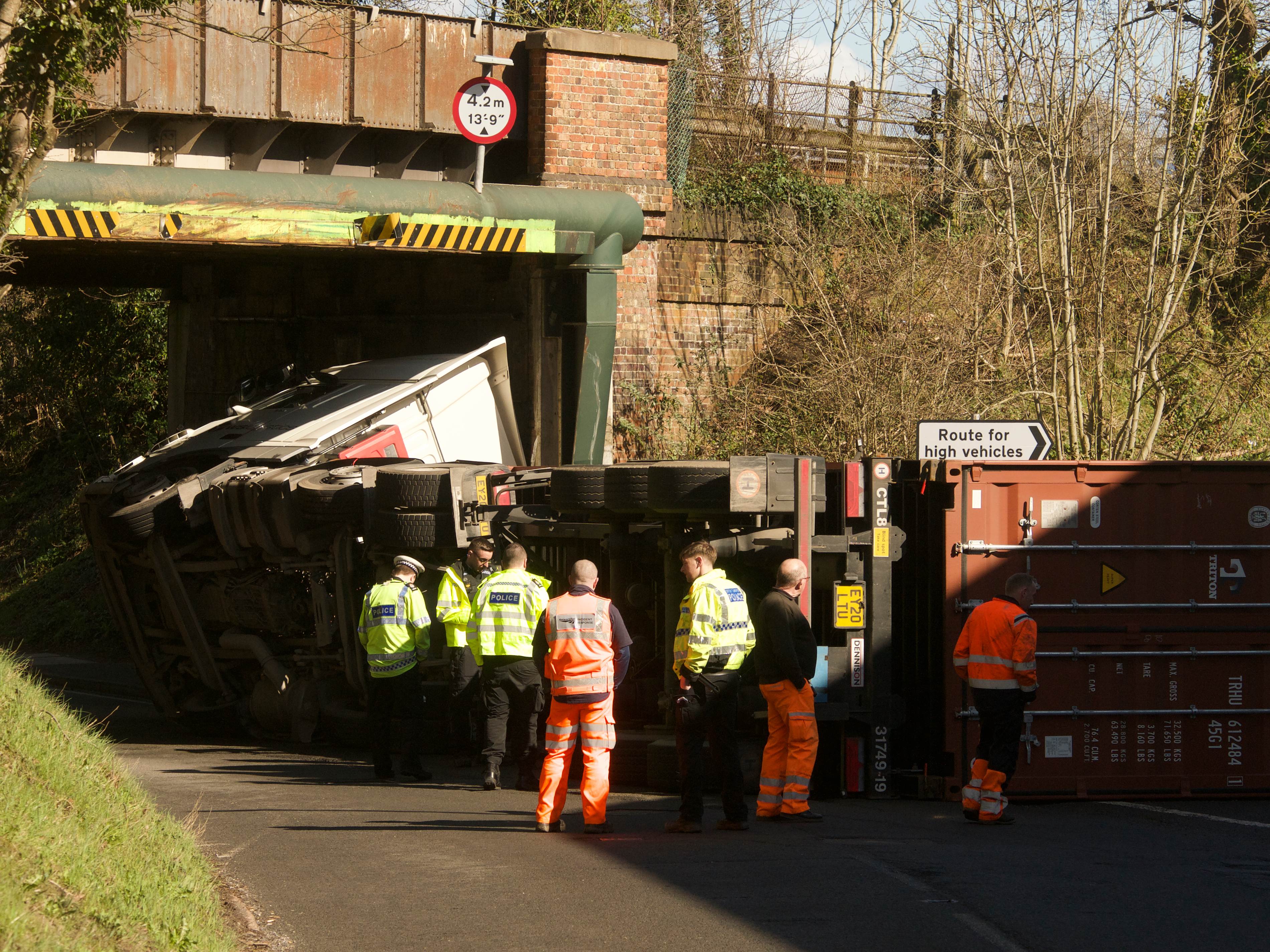 <p>Bright yellow chevrons are to be painted on the A325 Wrecclesham bridge in an effort to prevent HGV strikes</p>