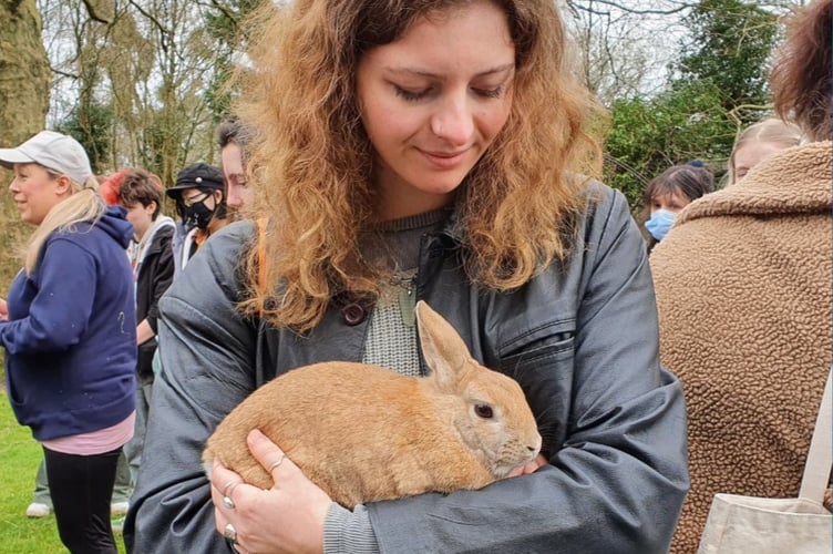 The cuddly creatures all came from Em’s Farm and are used to being handled by humans - UCA Farnham University Mental Health Day