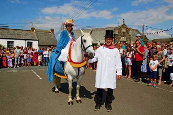 Marhamchurch Revel Queen Eleanor Bunting and Andrew Nicklen. Pictures: Paul Hamlyn