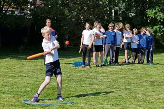 James in bat for North Petherwin keeps his eye on the ball. Picture: Paul Hamlyn