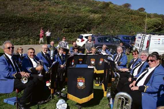 Margaret Frost with the Town Band. Picture: Paul Hamlyn