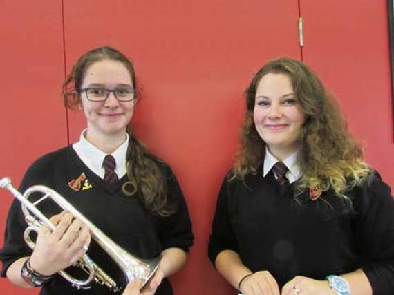 Armistice Day was marked at Sir James Smith’s Community School, on Wednesday, November 11 by a traditional rendition of the ‘Last Post’ by Year 11 student, Emma Davey. She is pictured with fellow Year 11 pupil, Holly Kalicki, who assisted Emma, a member of Camelford Town Band. The school fell silent for two minutes after Emma played ‘The Last Post’ in the School Hall. In the run-up to November 11 members of Sir Jim’s Senior Prefect team went around the school during registration periods, selling poppies and other Remembrance Day items, in aid of the annual Royal British Legion appeal.