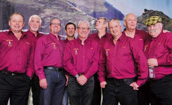 The Boscastle Buoys — Hedley Venning, Chris Edwards, Roger Nicholls, Simon Biddick, Jack Evans, Jon Statton, Pete Hicks, David Pinn and David Philp. Picture: Peter Glaser