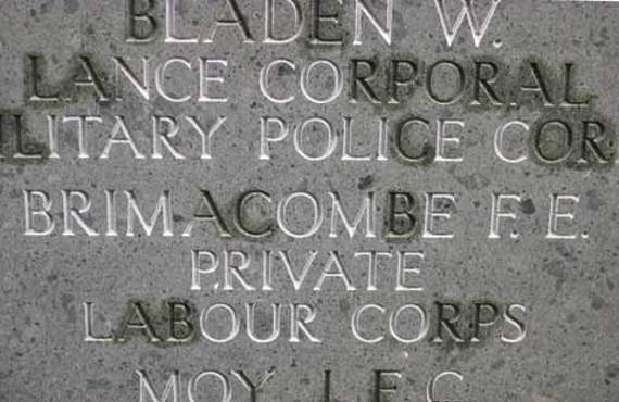 The war memorial up close.