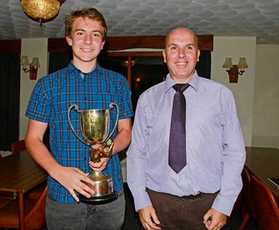 Young player of the year Drew Burnard (left) with club captain Glen Burrell. Picture: David Flower