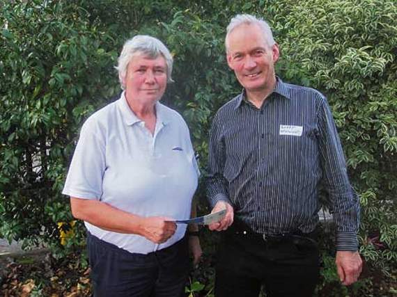 Jenny Evans with BC’s Devon branch chairman, Barry Henwood. Picture: Mary Harold