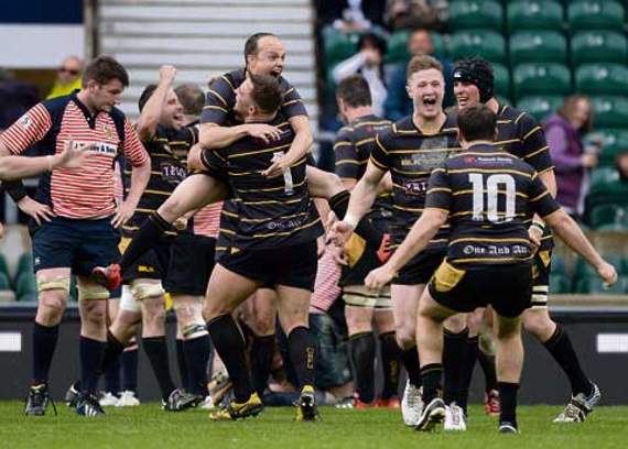 Cornwall players celebrate as the final whistle goes in last year’s final against Lancashire. Picture: Graeme Truby/Pinnacle