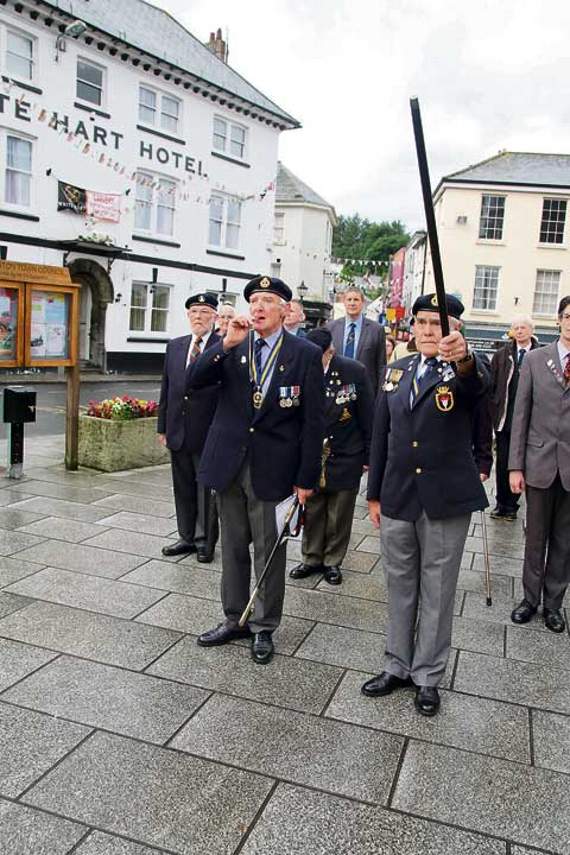 The commemoration of the Battle of the Somme took place in Launceston Town Square on Friday with Terry Sully blowing the whistle at 7.30am. Picture: Paul Hamlyn