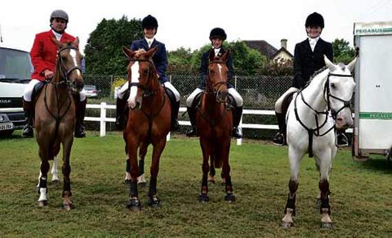 Finishing second place, Inter Hunt Relay with the North Cornwall 'Ninjas'. From left, Ryan Chapman, Shaleigh Fletcher, Harry Paige and Celena Wolfe.