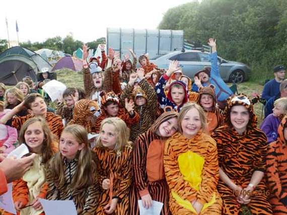 A group of cubs dressed up.