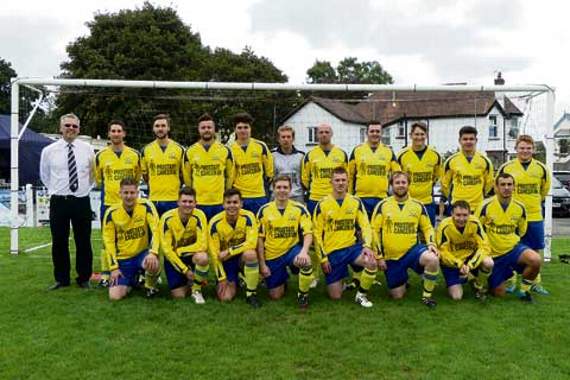 The Holsworthy team who took part in the match. Despite goals from Adam Smith and Carlo Chandler, the President’s XI took the spoils. Picture: Dawn Bewes